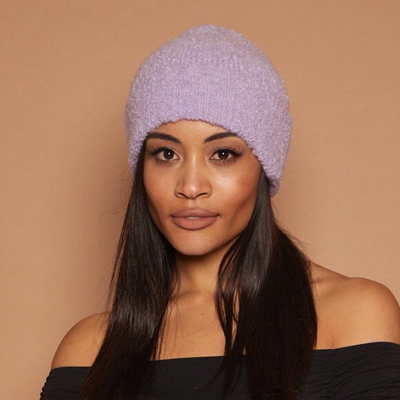 Eugenia Kim Alexis Bouclé Wool-Blend Beanie in Lavender main image 4